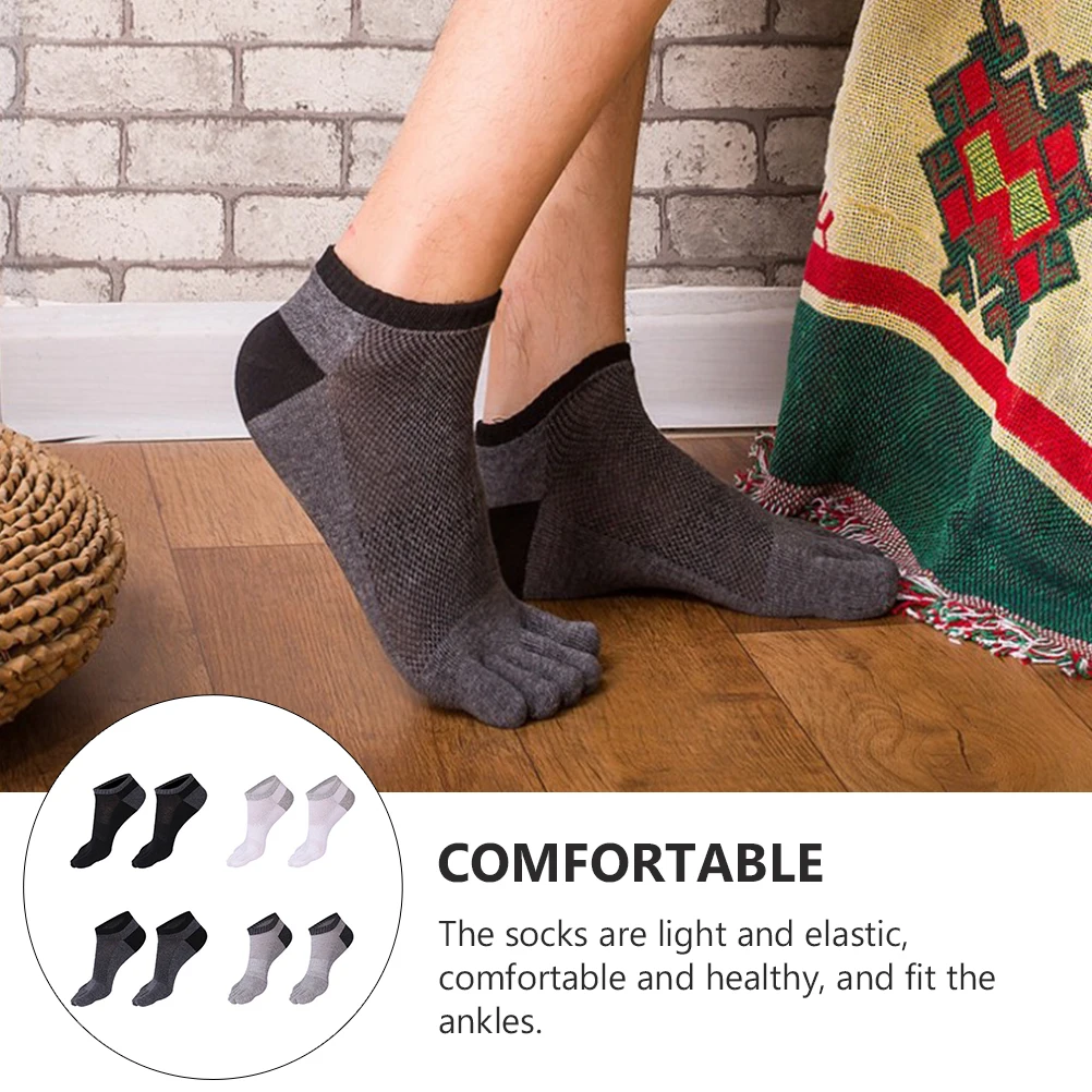8pcs Men Cotton Socks Women Five Toes Socks Toes Ankle Athletic Boot Exercise Elastic Durable Fit
8pcs Men Cotton Socks Women Five Toes Socks Toes Ankle Athletic Boot Exercise Elastic Durable Fit