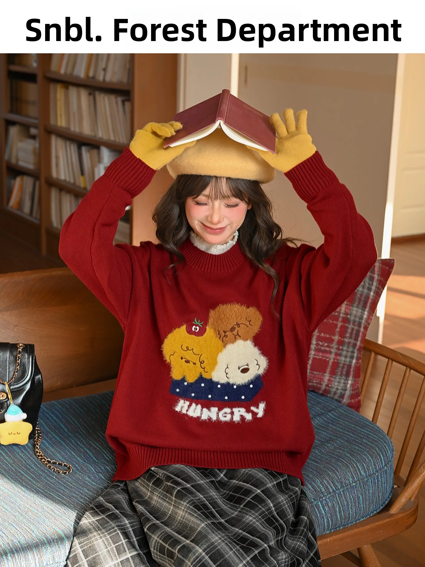 Sweet Style Red Knitted Sweater Women's Loose Fit round Neck Dog Patterned Comfortable Casual Long Sleeve Winter Top
Sweet Style Red Knitted Sweater Women's Loose Fit round Neck Dog Patterned Comfortable Casual Long Sleeve Winter Top