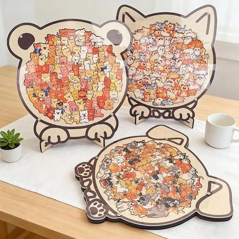 Cartoon Wooden Puzzle Toy Fun Educational Toys Puppy Cat Shaped Puzzle Toys Animal Dog Cat Bear Theme
Cartoon Wooden Puzzle Toy Fun Educational Toys Puppy Cat Shaped Puzzle Toys Animal Dog Cat Bear Theme