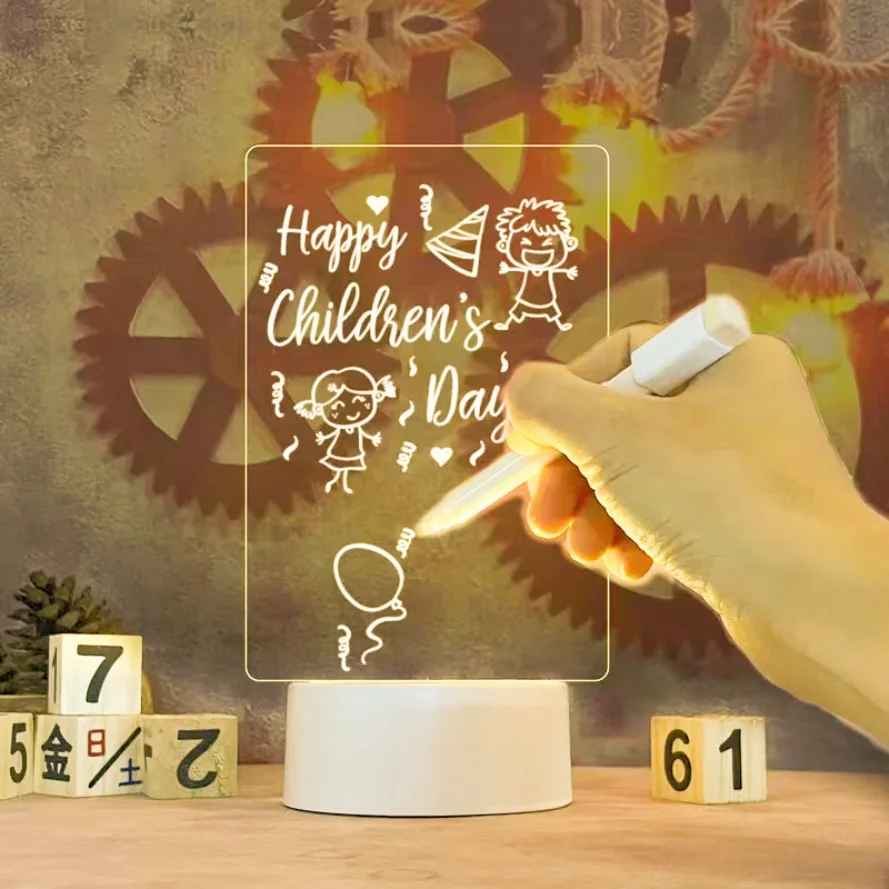 Note Board Night Light DIY Creative Led USB Holiday Light With Pen Gift For Kids Girlfriend Home Decoration Night Lamp Luminaria
Note Board Night Light DIY Creative Led USB Holiday Light With Pen Gift For Kids Girlfriend Home Decoration Night Lamp Luminaria