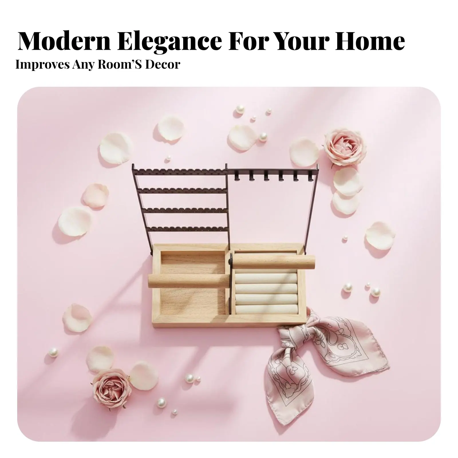 4-Tier Jewelry Stand Detachable Design Countertop Jewelry Stand Earring and Necklace Holder Space Saving Necklace Bracelet
4-Tier Jewelry Stand Detachable Design Countertop Jewelry Stand Earring and Necklace Holder Space Saving Necklace Bracelet