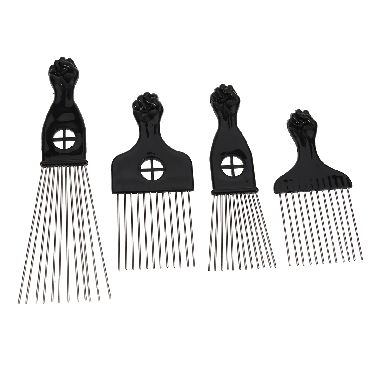 4 Pcs Comb Metal Pick Thick Pins Long Tooth Metal Brush Smooth Edges Curly Afro Hair Pick Hair Brush Care Styling
4 Pcs Comb Metal Pick Thick Pins Long Tooth Metal Brush Smooth Edges Curly Afro Hair Pick Hair Brush Care Styling