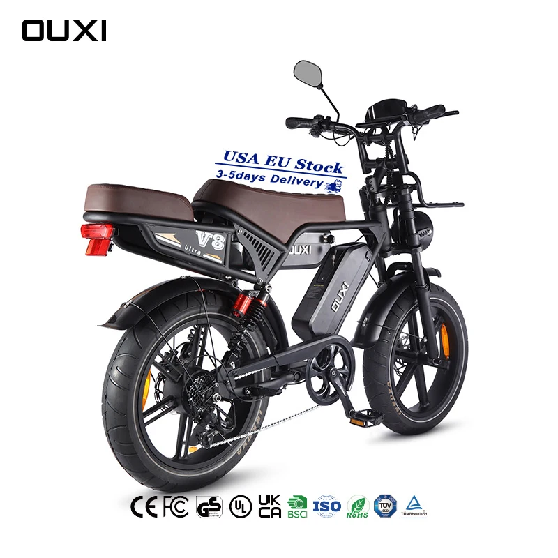 USA EU Warehouse OUXI 1000W 48V 30AH 20 Inch Fat Tire Electric Mountain Bike V8 Ultra for Adults for City Road & Electric Riding
USA EU Warehouse OUXI 1000W 48V 30AH 20 Inch Fat Tire Electric Mountain Bike V8 Ultra for Adults for City Road & Electric Riding