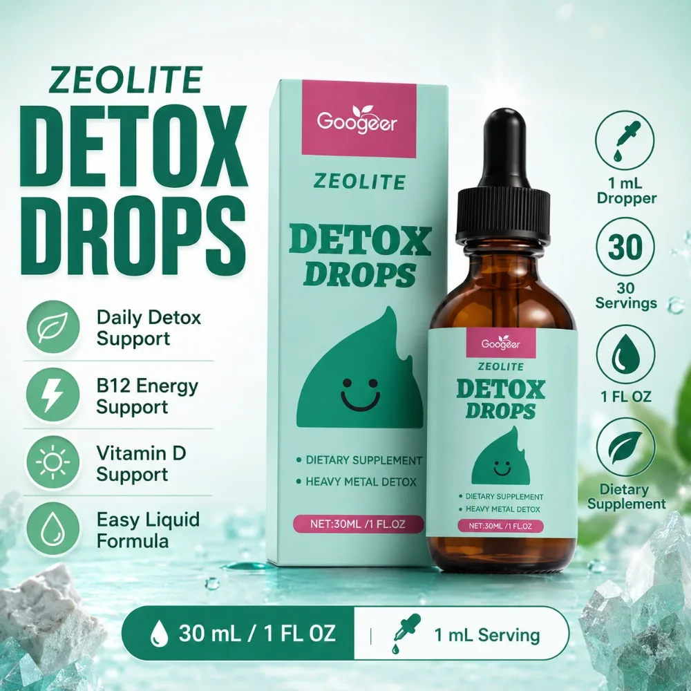 Googeer Zeolite Detox Drops - Heavy Metal Detox Dietary Supplement with Vitamin D & B12 | Non-GMO, Soy-Free Formula 30ml
Googeer Zeolite Detox Drops - Heavy Metal Detox Dietary Supplement with Vitamin D & B12 | Non-GMO, Soy-Free Formula 30ml