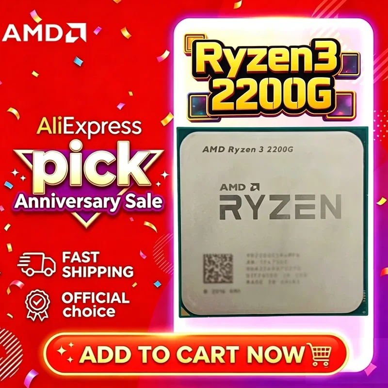 AMD Ryzen 3 2200G R3 2200G 3.5GHz 4C4T APU 14nm 4MB Cache Vega8 Graphics YD2200C5M4MFB Socket AM4 Loose CPU Without Cooler
AMD Ryzen 3 2200G R3 2200G 3.5GHz 4C4T APU 14nm 4MB Cache Vega8 Graphics YD2200C5M4MFB Socket AM4 Loose CPU Without Cooler