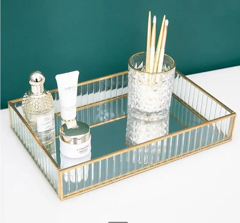 Transparent Glass Storage Tray Rectangular Decorative Tray Organizer Tea Trays Jewelry Trays Key Plate Cosmetic Storage Box
Transparent Glass Storage Tray Rectangular Decorative Tray Organizer Tea Trays Jewelry Trays Key Plate Cosmetic Storage Box