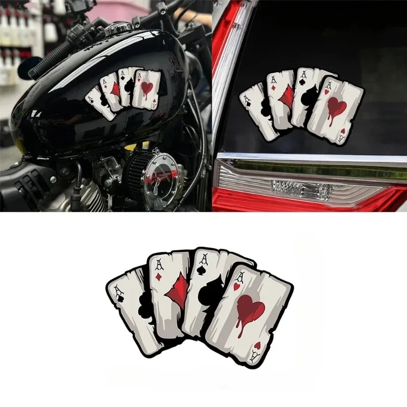 Retro Worn Playing Card Decals Vintage Motorcycle Car Fuel Tank Exterior Decor Stickers
Retro Worn Playing Card Decals Vintage Motorcycle Car Fuel Tank Exterior Decor Stickers