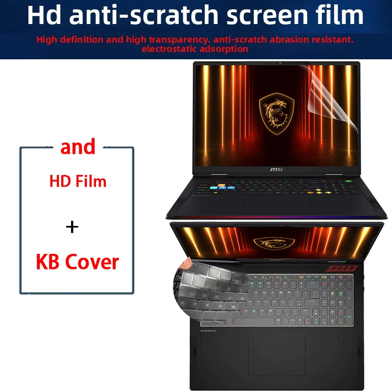 For New MSI Raider A18HA9W keyboard film protective film Raider 18HAI A2XW laptop 18inch screen film HD anti-blue toughened film
For New MSI Raider A18HA9W keyboard film protective film Raider 18HAI A2XW laptop 18inch screen film HD anti-blue toughened film