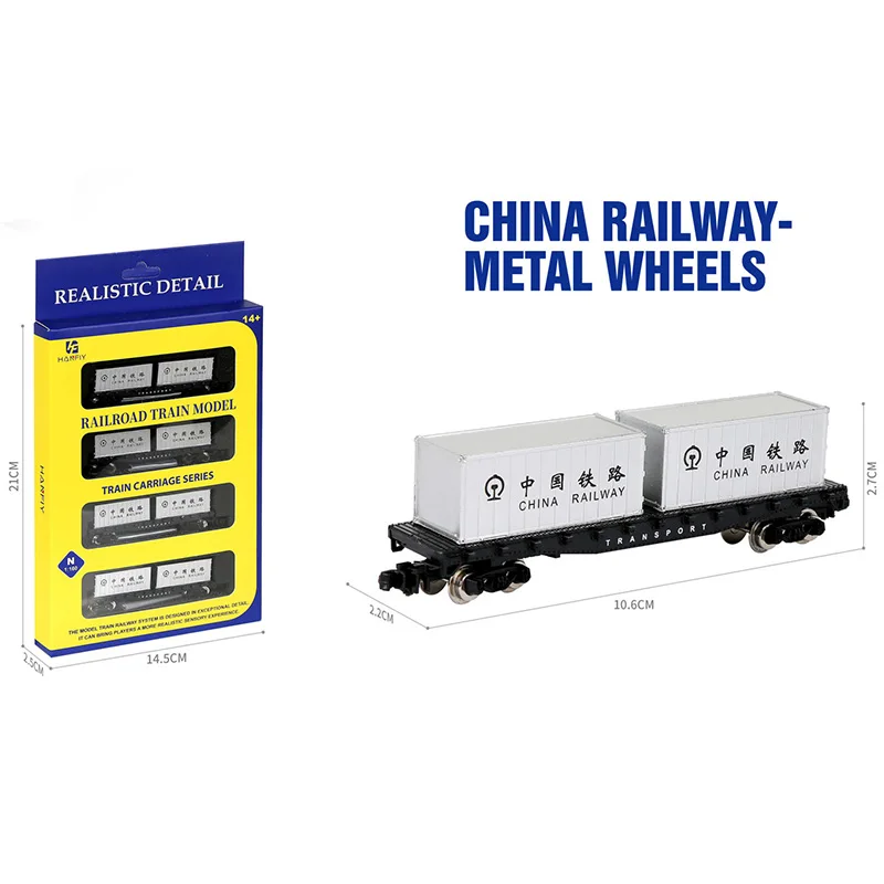 HF 1:160 Scale 20-Foot CHINA RAILWAY-METAL WHEELS Simulation Car Alloy Model Static Display Collectible Gift Souvenir Decoration
HF 1:160 Scale 20-Foot CHINA RAILWAY-METAL WHEELS Simulation Car Alloy Model Static Display Collectible Gift Souvenir Decoration