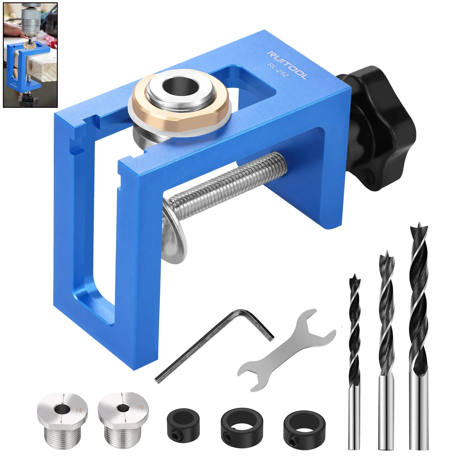 Woodworking Hole Drill Locator Pocket Hole Jig Drilling Guide Locator for Cabinet Cupboard Door DIY Puncher Carpentry Tools
Woodworking Hole Drill Locator Pocket Hole Jig Drilling Guide Locator for Cabinet Cupboard Door DIY Puncher Carpentry Tools