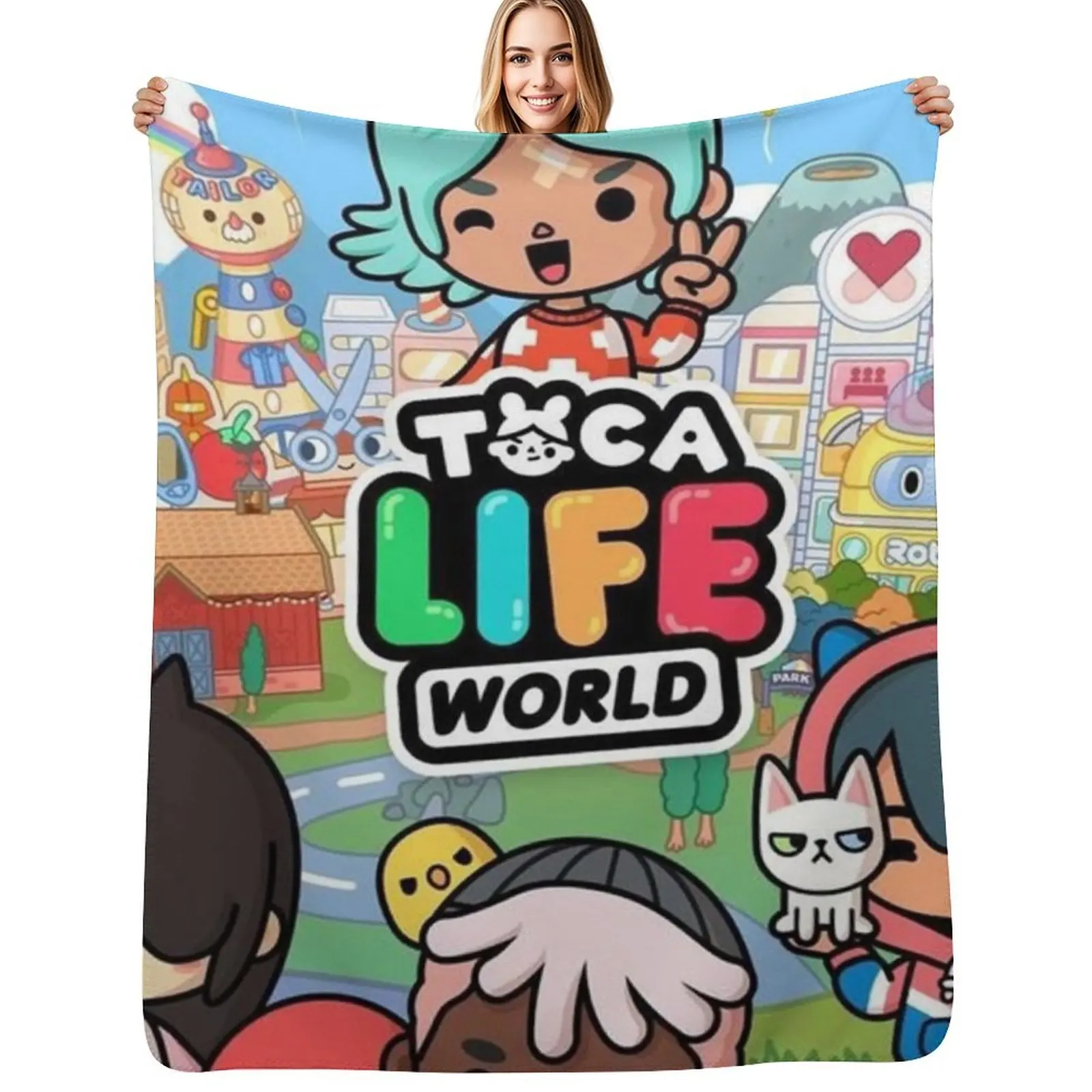 Toca Life Worl Throw Blanket Cozy Light Blanket for Travel Camping Picnic
Toca Life Worl Throw Blanket Cozy Light Blanket for Travel Camping Picnic