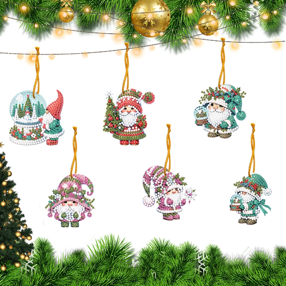 6pcs Xmas Gnome 2D Flat DIY Diamond Painting Art Pendant Wall Door Decoration
6pcs Xmas Gnome 2D Flat DIY Diamond Painting Art Pendant Wall Door Decoration