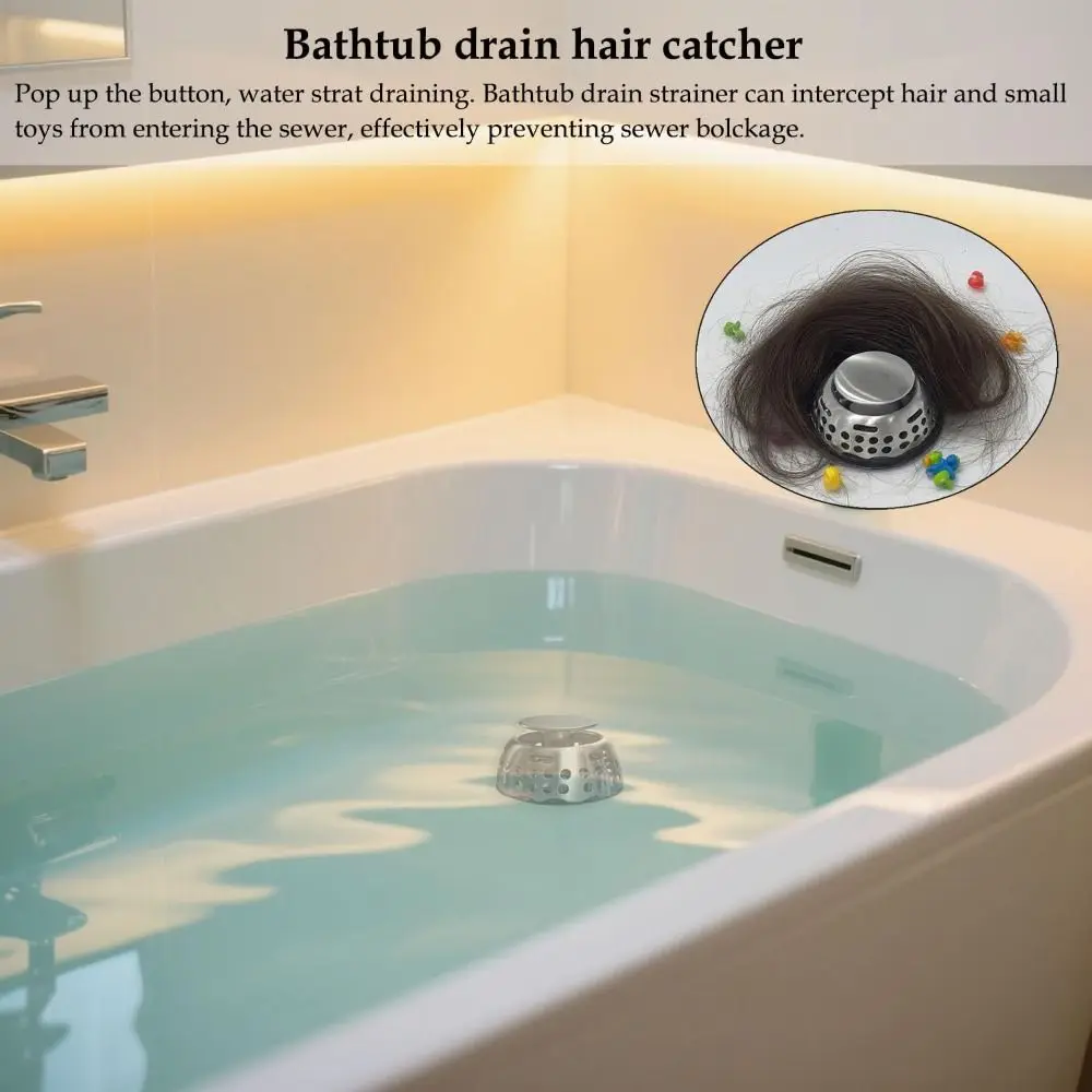 Stainless Steel Bathtub Filter Sink Leak-proof Anti-clogging Drain Basket Stopper Anti-Odor Insect-Proof Bathtub Drain Stoppe
Stainless Steel Bathtub Filter Sink Leak-proof Anti-clogging Drain Basket Stopper Anti-Odor Insect-Proof Bathtub Drain Stoppe