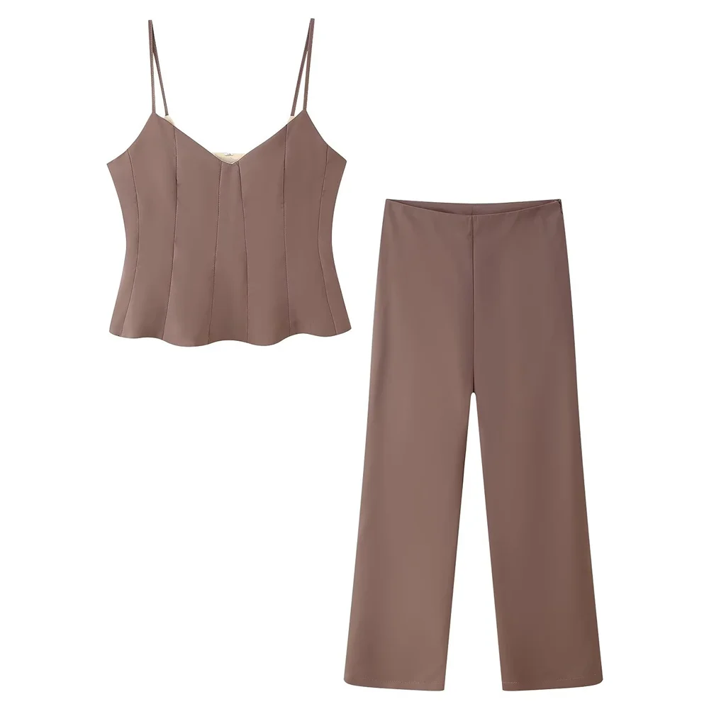 UNIZERA 2025 New Product Women's Casual Elegant Design with European and American Style Strap Solid Color Top&Pants Set
UNIZERA 2025 New Product Women's Casual Elegant Design with European and American Style Strap Solid Color Top&Pants Set