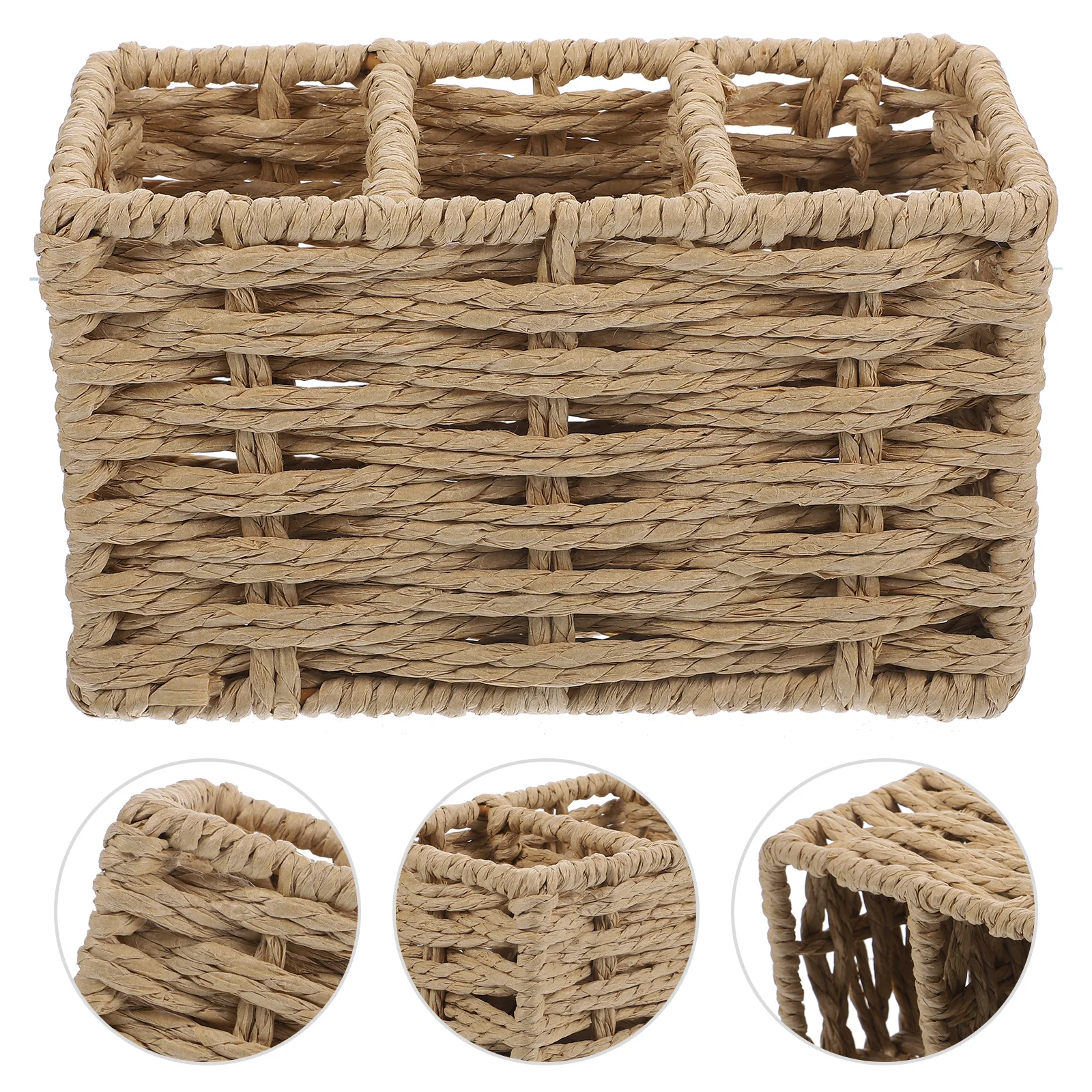 Paper Rope Storage Basket Kitchen Organizer Yellow Cutlery Holder Spoon Fork Chopsticks Baskets Tidy Countertop
Paper Rope Storage Basket Kitchen Organizer Yellow Cutlery Holder Spoon Fork Chopsticks Baskets Tidy Countertop