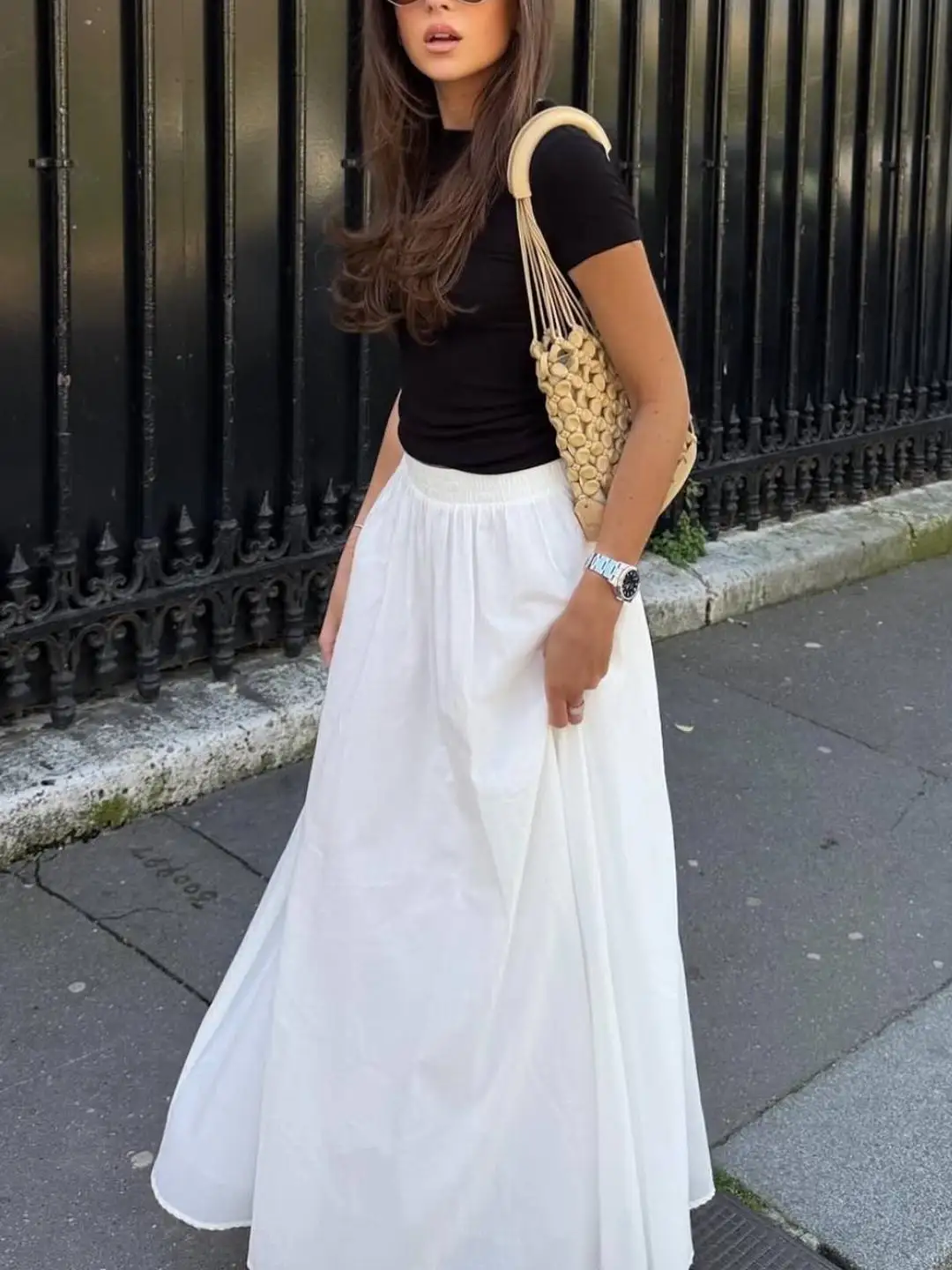 WMXZ Summer New Loose Lazy A-Line Midi Skirt with Flounce Decoration Slimming High Waist Other Material Skirts for Women
WMXZ Summer New Loose Lazy A-Line Midi Skirt with Flounce Decoration Slimming High Waist Other Material Skirts for Women
