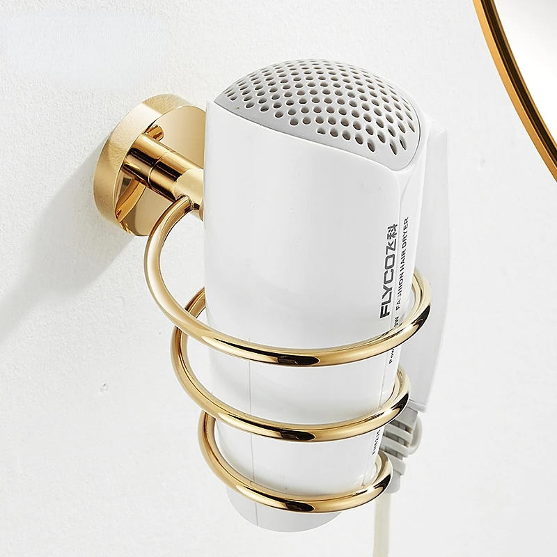 All-copper hair dryer rack hair dryer rack bathroom bathroom wall-mounted luxury hair dryer rack without punching.
All-copper hair dryer rack hair dryer rack bathroom bathroom wall-mounted luxury hair dryer rack without punching.