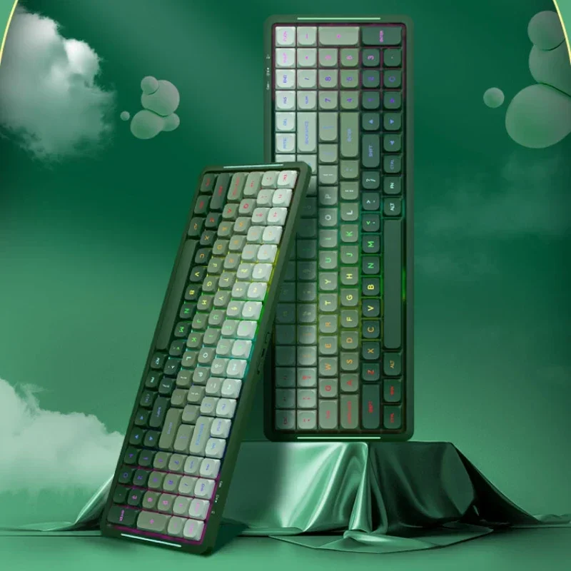 SK01 Ultra Thin Low Switch Mechanical Keyboard Wireless Tri-mode RGB Aluminium Translucency Custom 100 Key Girl Keyboard Gift
SK01 Ultra Thin Low Switch Mechanical Keyboard Wireless Tri-mode RGB Aluminium Translucency Custom 100 Key Girl Keyboard Gift
