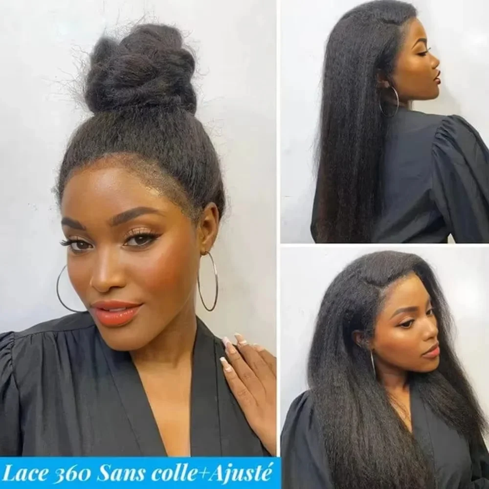 360 Full Lace Front Wigs Kinky Straight Wig Glueless Preplucked 13x4 5x5 Transparent Lace Frontal Human Hair Wigs For Women
360 Full Lace Front Wigs Kinky Straight Wig Glueless Preplucked 13x4 5x5 Transparent Lace Frontal Human Hair Wigs For Women