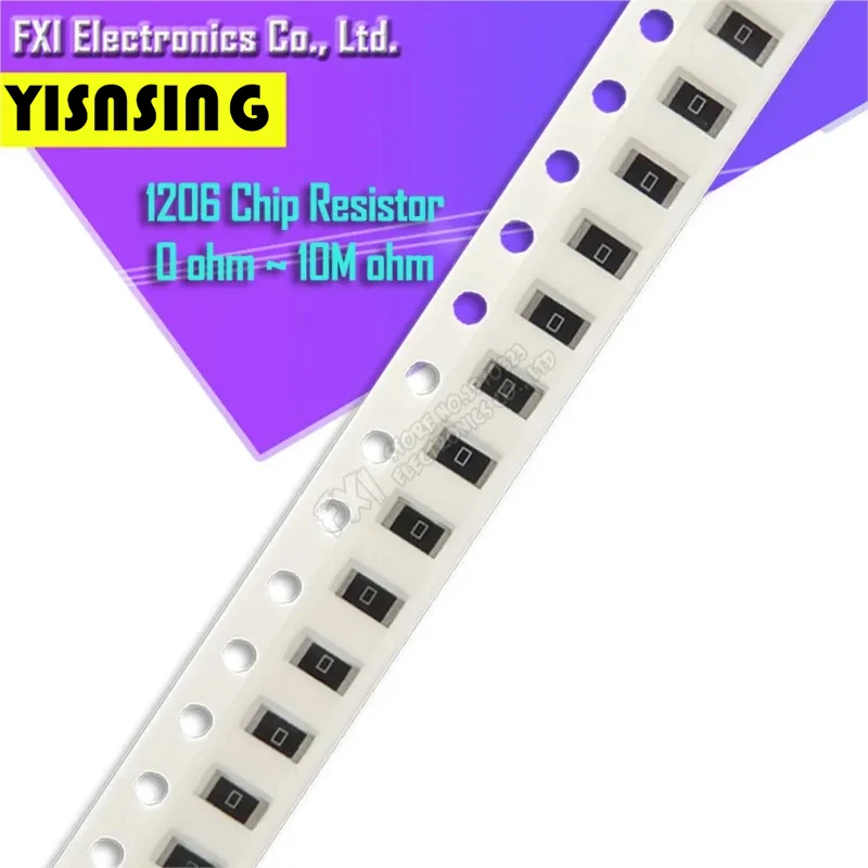 100Pcs 1206 SMD resistor 5% 0R ~ 10M 1/2W 0 1 10 100 150 220 330 ohm 1K 2.2K 10K 100K 0R 1R 10R 100R 150R 220R 330R
100Pcs 1206 SMD resistor 5% 0R ~ 10M 1/2W 0 1 10 100 150 220 330 ohm 1K 2.2K 10K 100K 0R 1R 10R 100R 150R 220R 330R