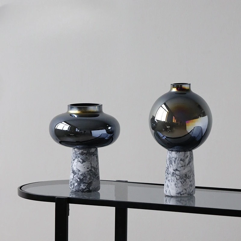 PYH new Chinese marble glass vase ornament home model room high-end flower ware
PYH new Chinese marble glass vase ornament home model room high-end flower ware