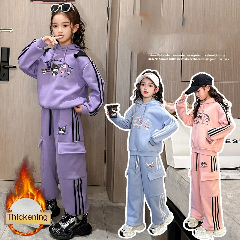 Sanrio Children My Melody Fleece Sweatshirt Set Plus Velvet Hooded Hoodie Suit Anime Sportswear Leisure Kids Girl Cartoon Kawaii
Sanrio Children My Melody Fleece Sweatshirt Set Plus Velvet Hooded Hoodie Suit Anime Sportswear Leisure Kids Girl Cartoon Kawaii