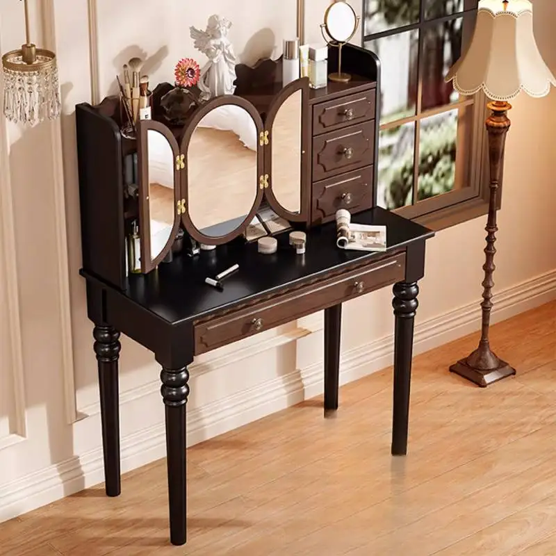 Brown Simple Vanity Table Dest French Natural Grey Mirror Makeup Vanity Desk Black Modern Makeup Tafel Furnitures For Bedroom
Brown Simple Vanity Table Dest French Natural Grey Mirror Makeup Vanity Desk Black Modern Makeup Tafel Furnitures For Bedroom