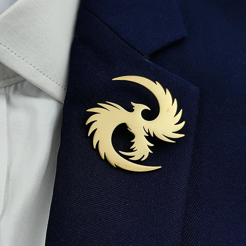 Original design Phoenix stainless steel gold-plated brooch, waterproof and non-fading lapel pin, men's suit accessories
Original design Phoenix stainless steel gold-plated brooch, waterproof and non-fading lapel pin, men's suit accessories