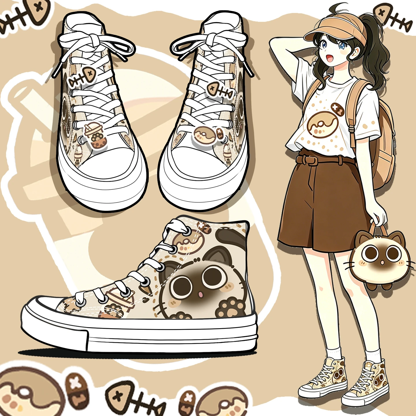 Amy and Michael Girls Students Cute Cartoon Cat Canvas Shoes Lovely High Top Casual Sneakers 2026 New Woman Vulcanized Shoes
Amy and Michael Girls Students Cute Cartoon Cat Canvas Shoes Lovely High Top Casual Sneakers 2026 New Woman Vulcanized Shoes