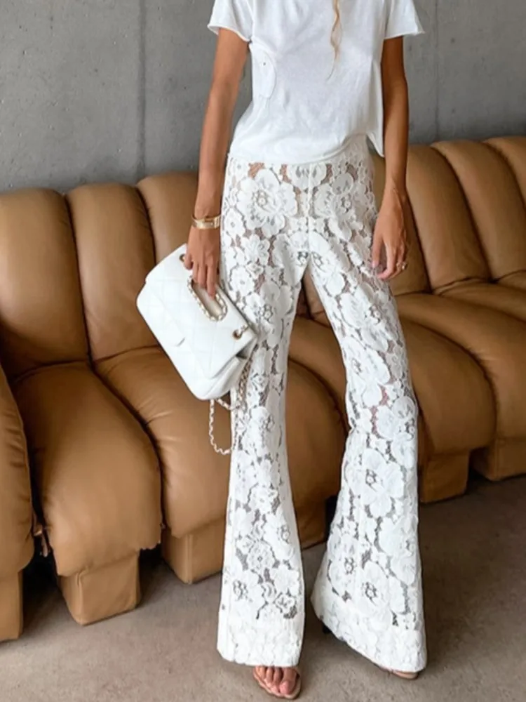 Women's Clothing Long Pants Sexy Lace Flower Slim Hollow Out Solid Color All-match Simple Style Vacation Package Hip Temperament
Women's Clothing Long Pants Sexy Lace Flower Slim Hollow Out Solid Color All-match Simple Style Vacation Package Hip Temperament