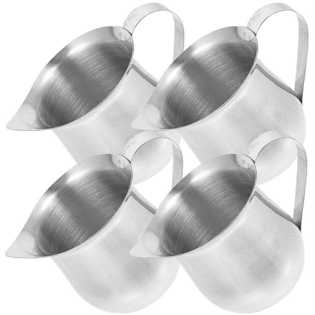 4 Pcs Stainless Steel Milk Cup Espresso Pitcher Small Jugs Pouring Gravy Serving Silver Frothing Container for Coffee
4 Pcs Stainless Steel Milk Cup Espresso Pitcher Small Jugs Pouring Gravy Serving Silver Frothing Container for Coffee