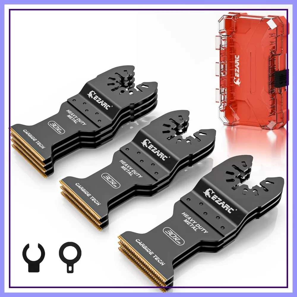 10-Pack Carbide Oscillating Saw Blades, Quick Release for Hardened Metal, Nails, Bolts & Screws
10-Pack Carbide Oscillating Saw Blades, Quick Release for Hardened Metal, Nails, Bolts & Screws