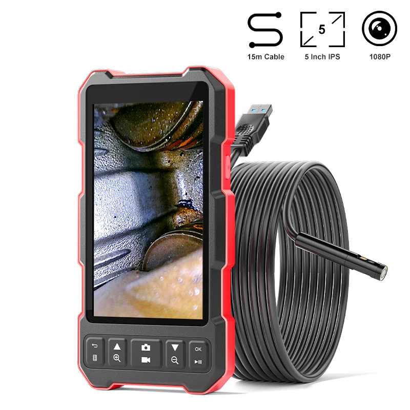 Hand-hold Industrial Endoscope Camera 3.9mm 1080P 5'' IPS Screen Borescope Autofocus 8mm 1920P Split Design Inspection Pipeline
Hand-hold Industrial Endoscope Camera 3.9mm 1080P 5'' IPS Screen Borescope Autofocus 8mm 1920P Split Design Inspection Pipeline