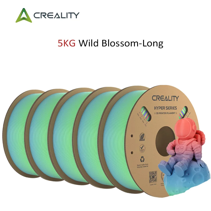 5 рулонов радужной нити Creality Hyper PLA 1,75 мм, 5 кг, 3D нити Hyper PLA, высокоскоростные и прочные нити для печати на слое
5 рулонов радужной нити Creality Hyper PLA 1,75 мм, 5 кг, 3D нити Hyper PLA, высокоскоростные и прочные нити для печати на слое