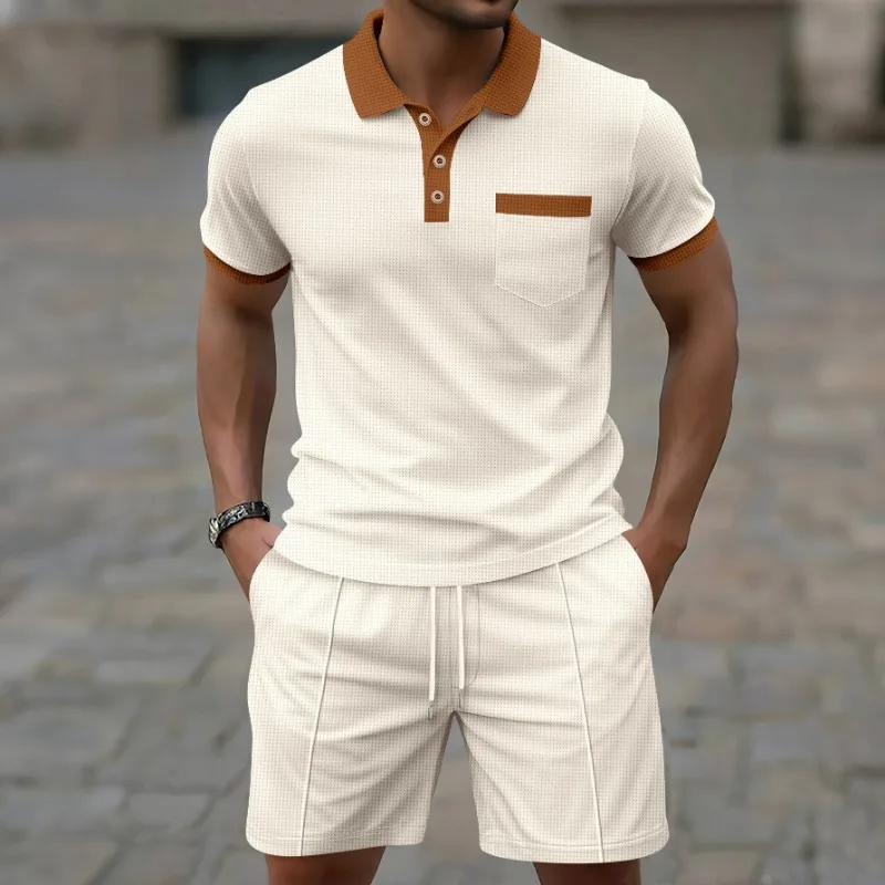 2026 Latest Summer Men's Fashion Casual Trendy Sports Contrast Collar Shirt and Drawstring Shorts 2-piece Fashion Casual Set
2026 Latest Summer Men's Fashion Casual Trendy Sports Contrast Collar Shirt and Drawstring Shorts 2-piece Fashion Casual Set