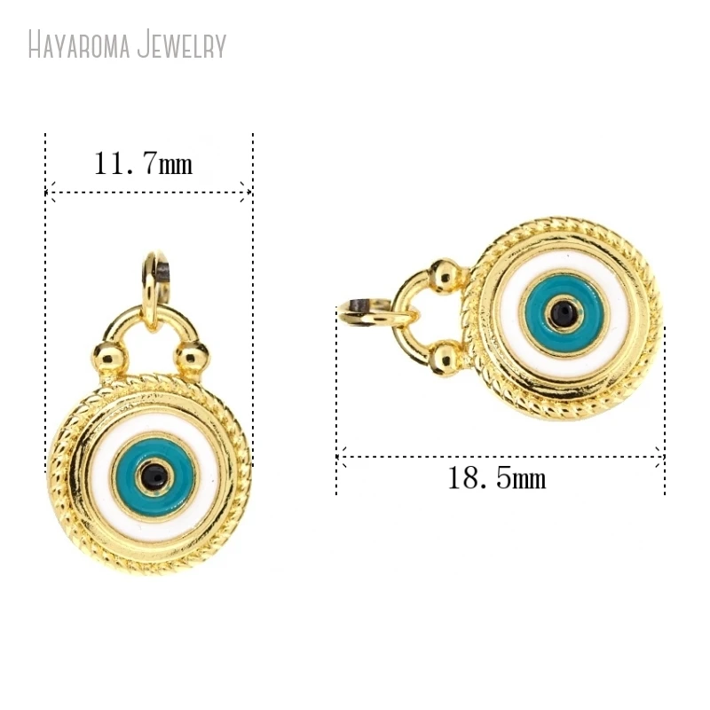 2Pcs Mix Metal Enamel Gold Color Pendant Jewelry Copper Round Coin Shape Circle Religious Eye Charms PM46346
2Pcs Mix Metal Enamel Gold Color Pendant Jewelry Copper Round Coin Shape Circle Religious Eye Charms PM46346