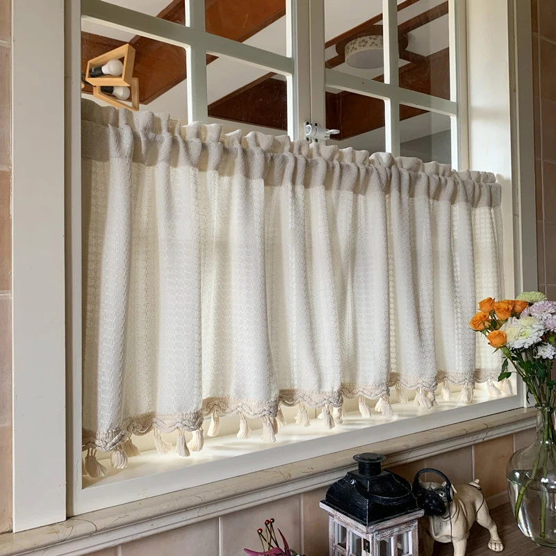 Grids Short Curtain Valance Window Topper with Tassel Rod Pocket Semi Sheer Curtains for Cafe Bathroom Kitchen Farmhouse Bedroom
Grids Short Curtain Valance Window Topper with Tassel Rod Pocket Semi Sheer Curtains for Cafe Bathroom Kitchen Farmhouse Bedroom