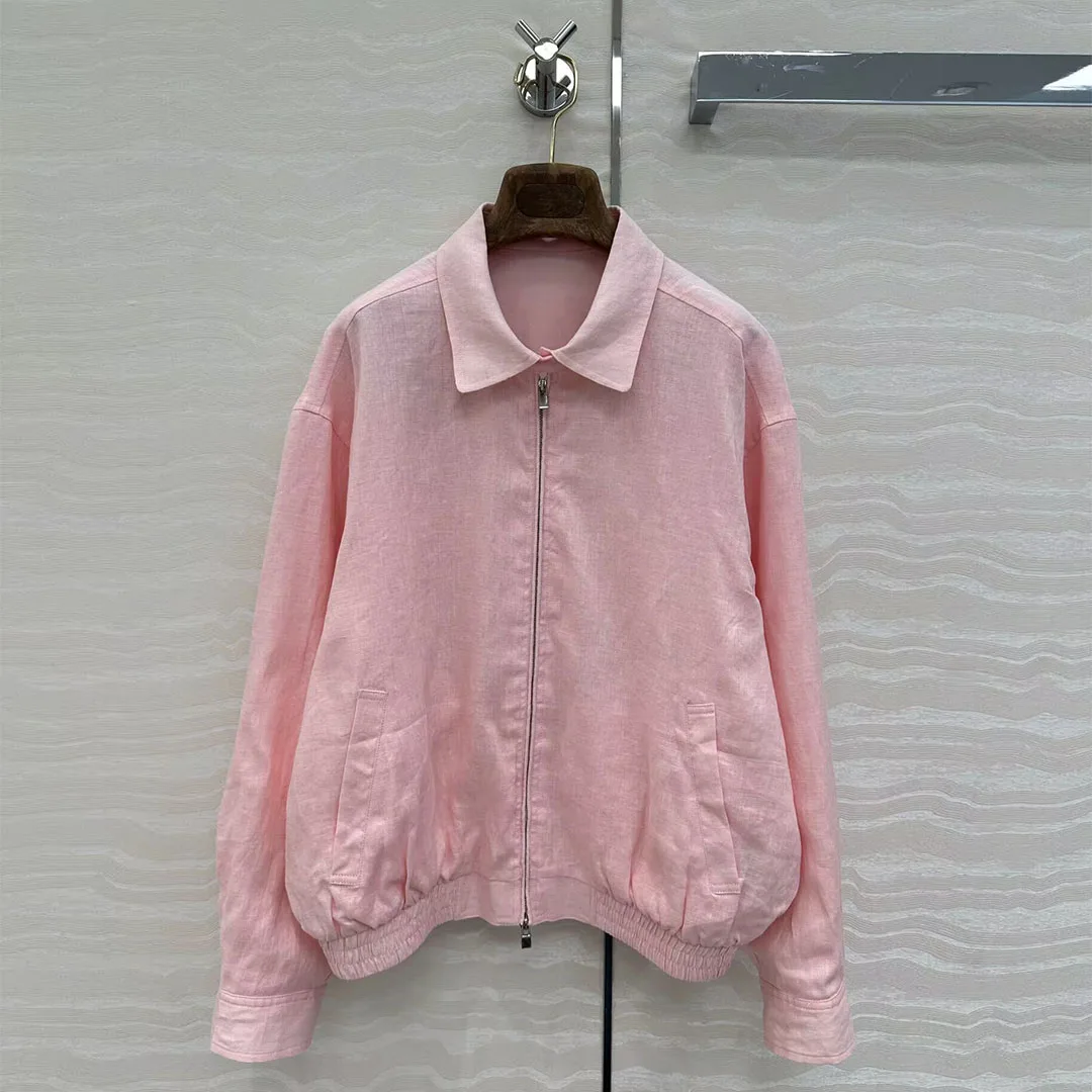 2025 New Spring Fashion Old Money Style Linen Jacket Women Turn-down Collar Long Sleeve Zipper Fly Loose Casual Oversize Coat
2025 New Spring Fashion Old Money Style Linen Jacket Women Turn-down Collar Long Sleeve Zipper Fly Loose Casual Oversize Coat