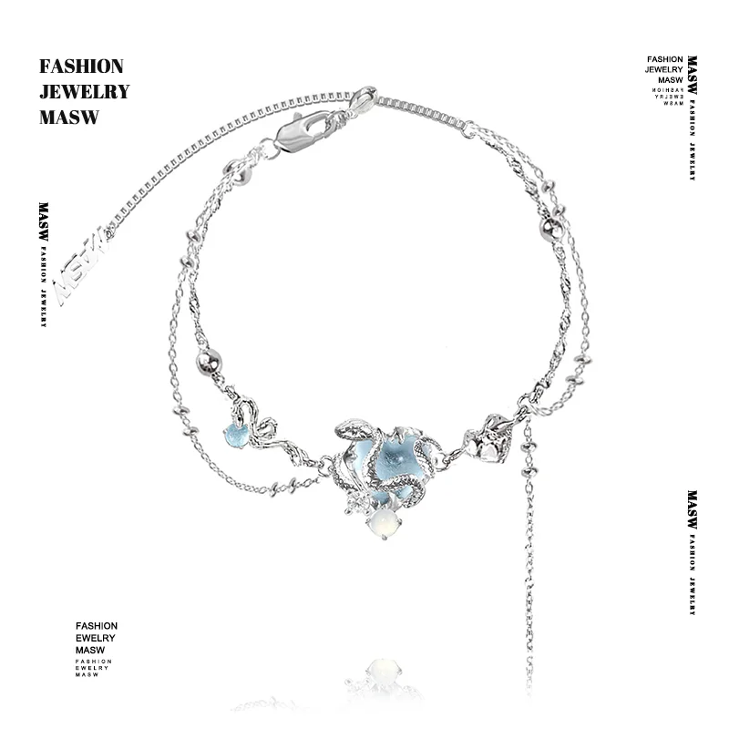 MASW Original Design 2025 Trend New Cool Blue Color Dancing Snake Bracelet For Women Girl Gift Modern Jewelry Party Gift
MASW Original Design 2025 Trend New Cool Blue Color Dancing Snake Bracelet For Women Girl Gift Modern Jewelry Party Gift
