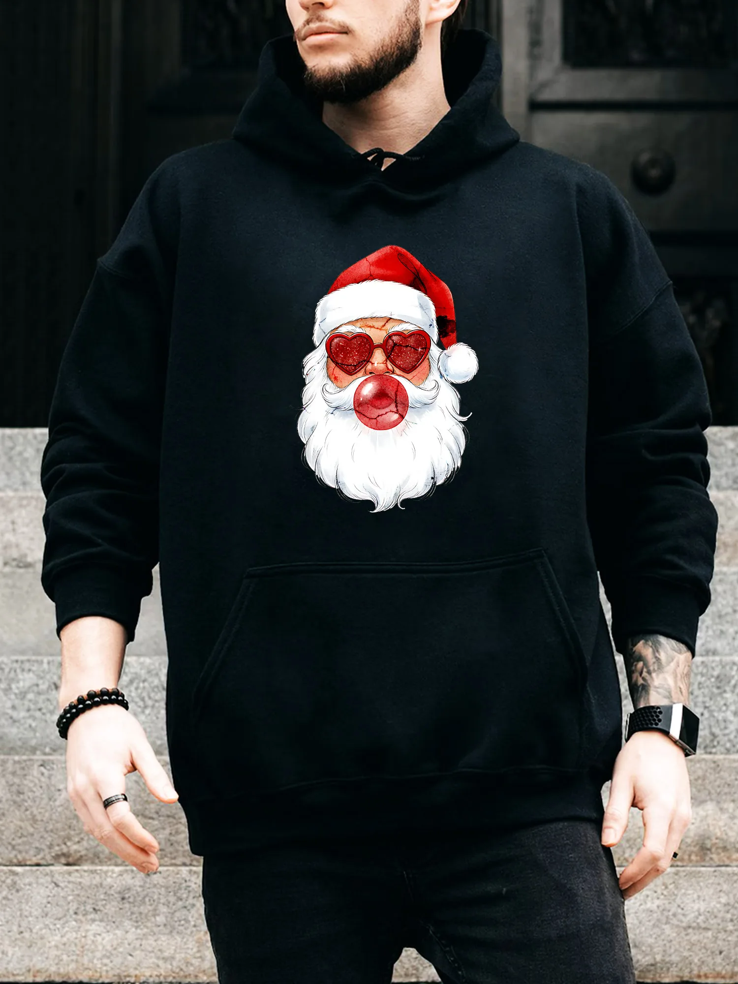 Мужская толстовка с капюшоном на шнурке в стиле ретро Santa Blowing Bubble Png — повседневный удобный черный пуловер, осенне-зимняя толстовка с капюшоном
Мужская толстовка с капюшоном на шнурке в стиле ретро Santa Blowing Bubble Png — повседневный удобный черный пуловер, осенне-зимняя толстовка с капюшоном