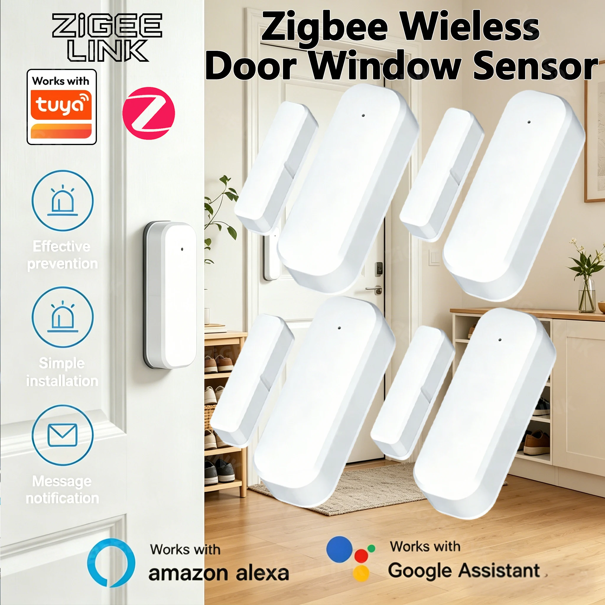 4pcs Zigbee Door Sensor Window Contact Sensor Open Closed Detector Smart Home Alarm Security Protection Need Gateway
4pcs Zigbee Door Sensor Window Contact Sensor Open Closed Detector Smart Home Alarm Security Protection Need Gateway
