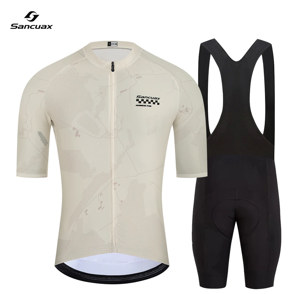 SANCUAX Men Short Sleeves Cycling Jersey Set MTB Maillot Ropa Ciclismo Summer Breathable Road Bike Cycling Clothing with Pockets
SANCUAX Men Short Sleeves Cycling Jersey Set MTB Maillot Ropa Ciclismo Summer Breathable Road Bike Cycling Clothing with Pockets