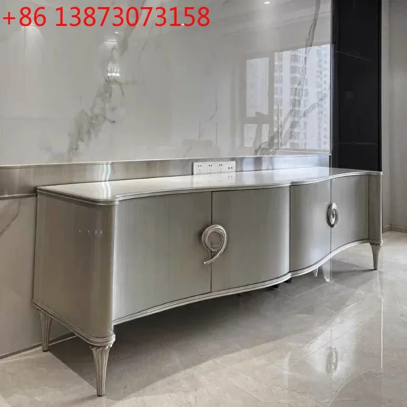 G Cara light luxury French solid wood engraving curve TV cabinet color matching cabinet
G Cara light luxury French solid wood engraving curve TV cabinet color matching cabinet