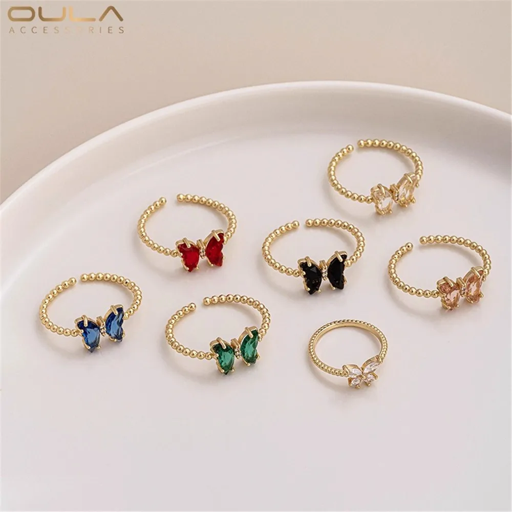 1pcs 14K Gold-plated Zircon Butterfly Ring Colorful Zirconium Open Ring Fashionable Light Luxury High-end Exquisite Simple Ring
1pcs 14K Gold-plated Zircon Butterfly Ring Colorful Zirconium Open Ring Fashionable Light Luxury High-end Exquisite Simple Ring