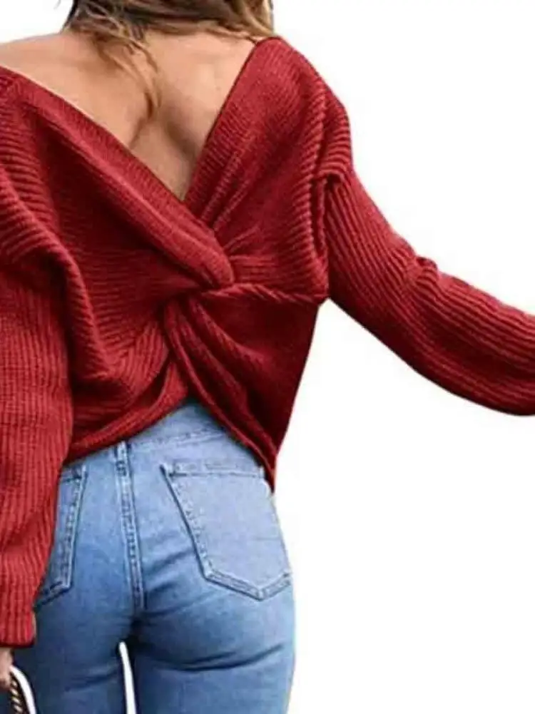 V-Ne Open Ba Cross Knotted Sweater Double-Sided Wear Street Sle Slim Fit Knitted Long Sve Moisture ng Pure Color
V-Ne Open Ba Cross Knotted Sweater Double-Sided Wear Street Sle Slim Fit Knitted Long Sve Moisture ng Pure Color