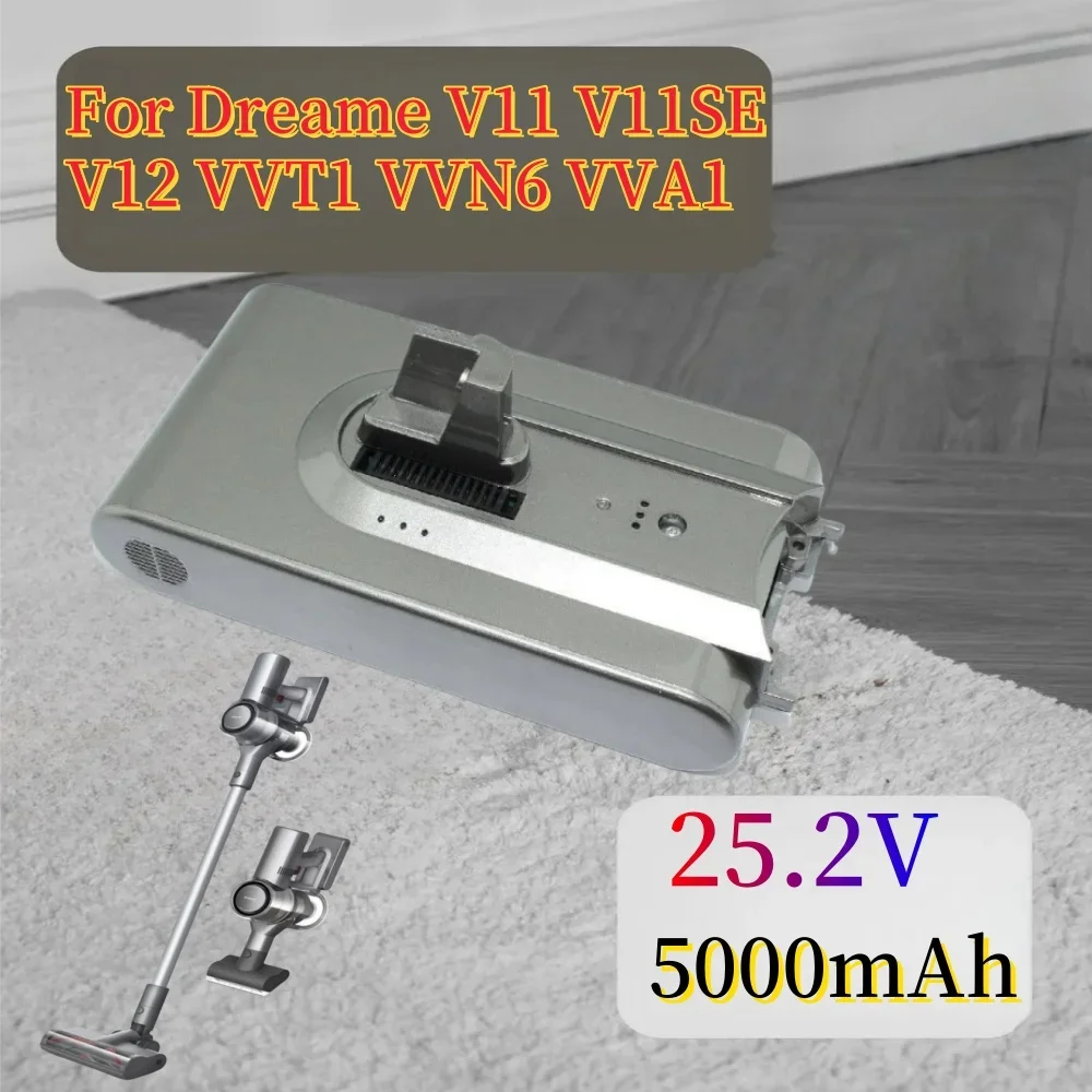 5000mAh Replacement Battery for Dreame V11/V11SE/V12/VVT1/VVN6/VVA1 - 18650 Li-ion Vacuum Cleaner Battery.
5000mAh Replacement Battery for Dreame V11/V11SE/V12/VVT1/VVN6/VVA1 - 18650 Li-ion Vacuum Cleaner Battery.