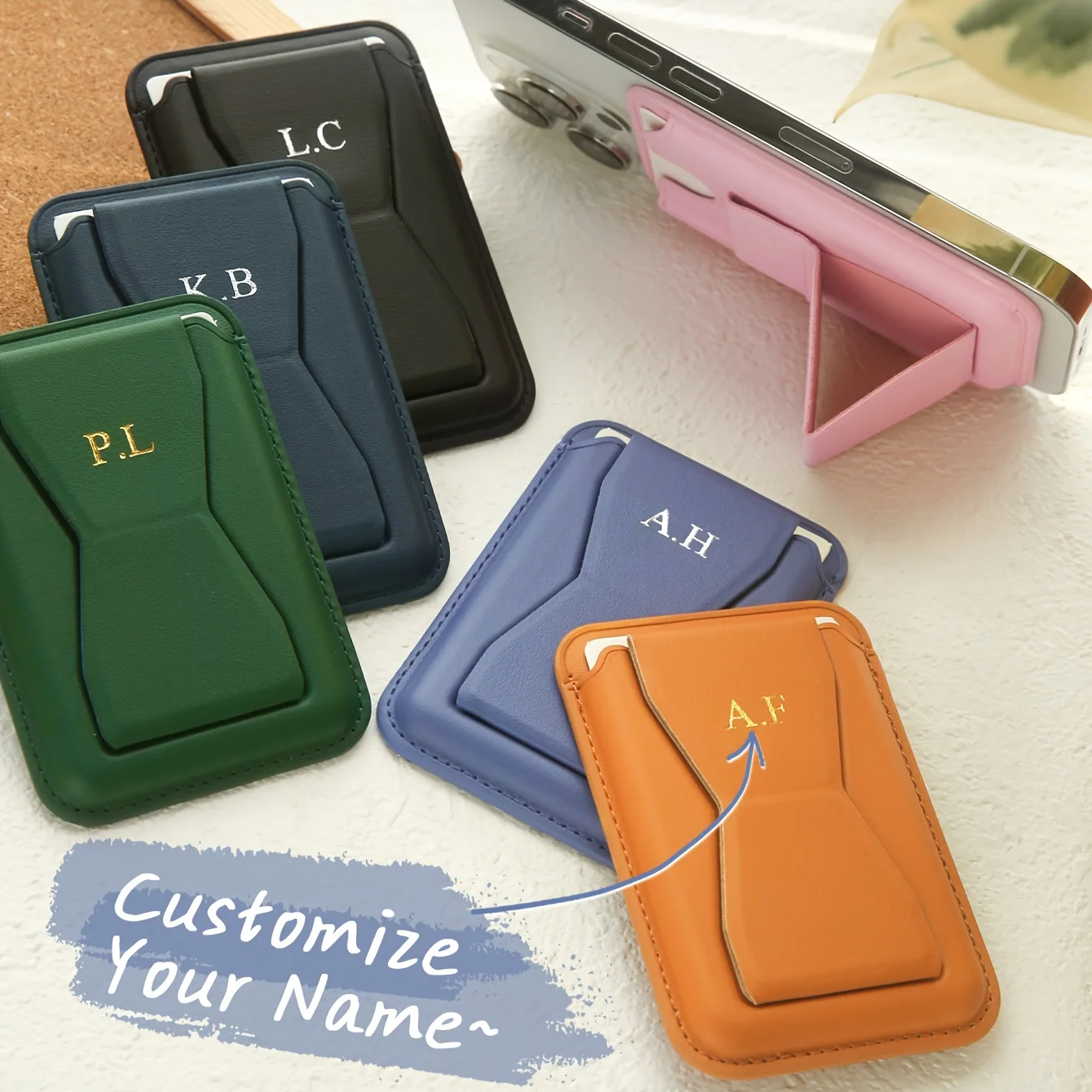 Personalized Wallet Custom Gold Name Phone Holder Phone Ring Holder Stand Magnetic Card Holder Case Phone
Personalized Wallet Custom Gold Name Phone Holder Phone Ring Holder Stand Magnetic Card Holder Case Phone