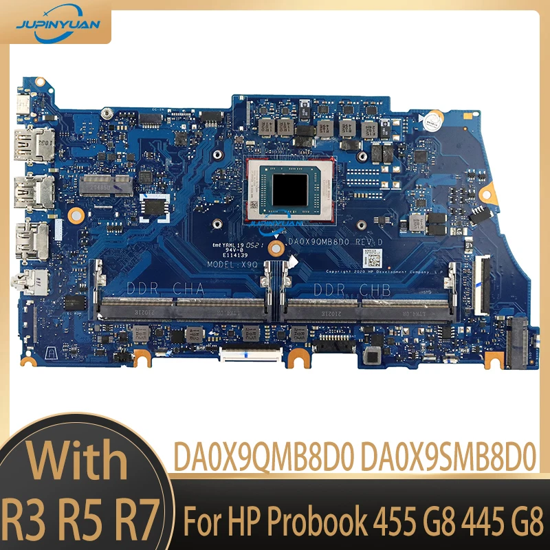 Материнская плата DA0X9QMB8D0 DA0X9SMB8D0 с процессором R3 R5 R7 AMD DDR4 для HP Probook 455 G8 445 G8 материнская плата для ноутбука
Материнская плата DA0X9QMB8D0 DA0X9SMB8D0 с процессором R3 R5 R7 AMD DDR4 для HP Probook 455 G8 445 G8 материнская плата для ноутбука