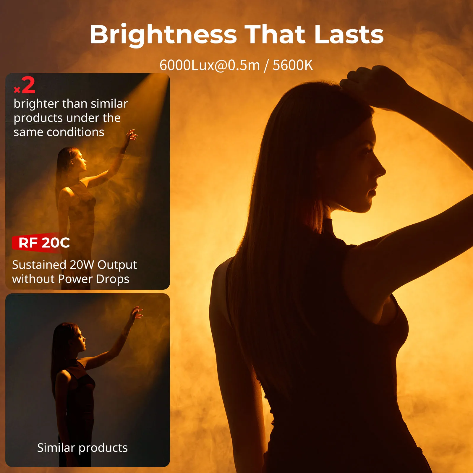 SmallRig RF 20C RGB Portable LED Photography Flashlight 20W Dimmable 5 Colors with 20 Patterned Light Filters 10000mAh for Video
SmallRig RF 20C RGB Portable LED Photography Flashlight 20W Dimmable 5 Colors with 20 Patterned Light Filters 10000mAh for Video
