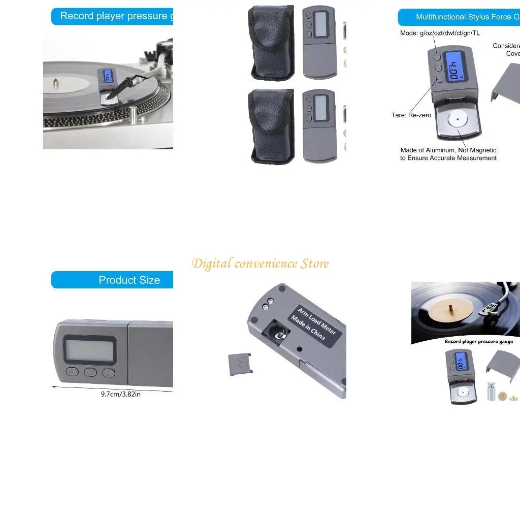 97QA Регулируемый цифровой датчик силы стилуса для проигрывателей пластинок, легко читаемый ЖК-экран
97QA Регулируемый цифровой датчик силы стилуса для проигрывателей пластинок, легко читаемый ЖК-экран